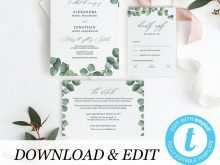 53 Printable Wedding Invitation Template Eucalyptus Photo by Wedding Invitation Template Eucalyptus