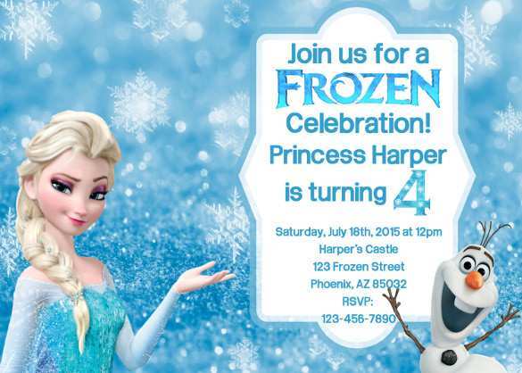 53 The Best Elsa Party Invitation Template Now by Elsa Party Invitation Template