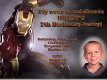 53 Visiting Iron Man Birthday Invitation Template For Free for Iron Man Birthday Invitation Template