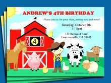 54 Adding Farm Animal Birthday Invitation Template Photo by Farm Animal Birthday Invitation Template