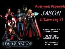 54 Customize Avengers Birthday Invitation Template in Photoshop for Avengers Birthday Invitation Template