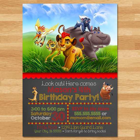 54 Customize Our Free Free Lion King Birthday Invitation Template Download for Free Lion King Birthday Invitation Template