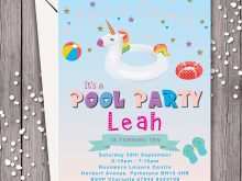 54 Customize Our Free Unicorn Pool Party Invitation Template Layouts with Unicorn Pool Party Invitation Template