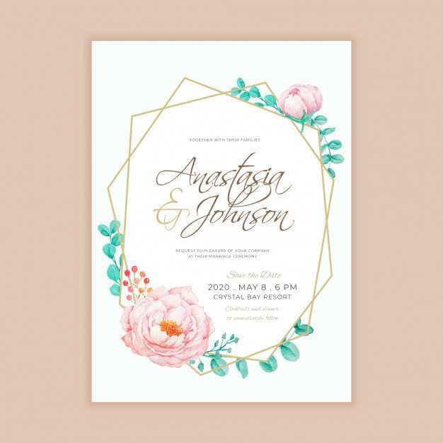 54 Customize Our Free Watercolor Floral Wedding Invitation Template With Stunning Design with Watercolor Floral Wedding Invitation Template