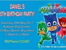 Pj Mask Birthday Invitation Template