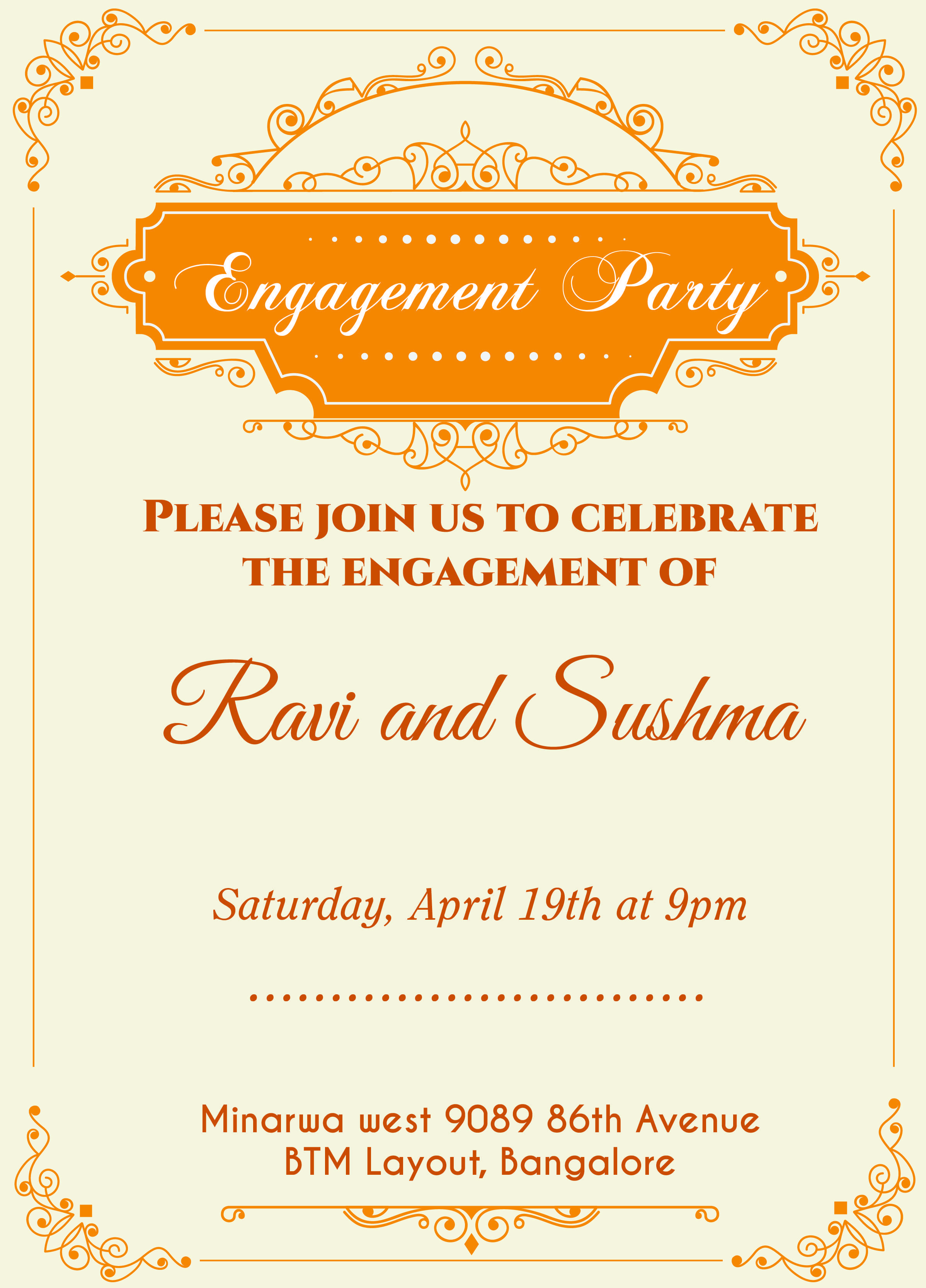 54 Format Engagement Invitation Template Vector Download Now with Engagement Invitation Template Vector Download