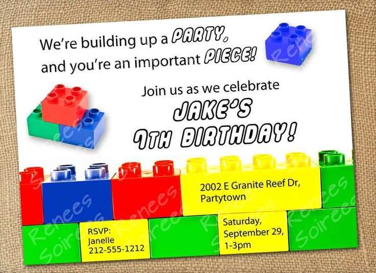 54 Format Lego Birthday Party Invitation Template in Word with Lego Birthday Party Invitation Template