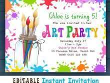 54 Format Paint Party Invitation Template Free for Ms Word with Paint Party Invitation Template Free