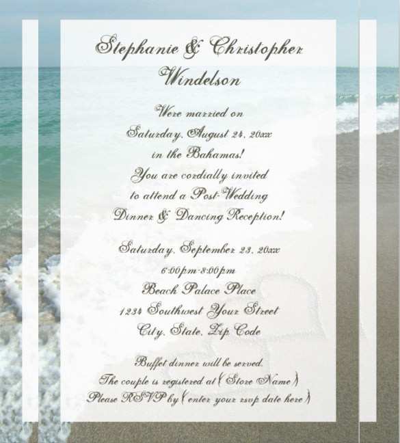 54 Report Beach Wedding Invitation Template PSD File by Beach Wedding Invitation Template