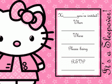 54 Report Hello Kitty Birthday Invitation Card Template Free Templates with Hello Kitty Birthday Invitation Card Template Free