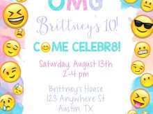 Emoji Birthday Party Invitation Template Free