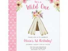 54 The Best Wild One Birthday Invitation Template for Ms Word for Wild One Birthday Invitation Template