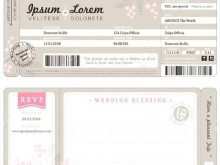 Free Boarding Pass Wedding Invitation Template