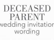 55 Creating Wedding Invitation Template Deceased Parent Maker by Wedding Invitation Template Deceased Parent