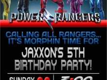 55 Creative Power Rangers Birthday Invitation Template Download by Power Rangers Birthday Invitation Template