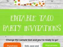 55 Creative Taco Party Invitation Template Download with Taco Party Invitation Template