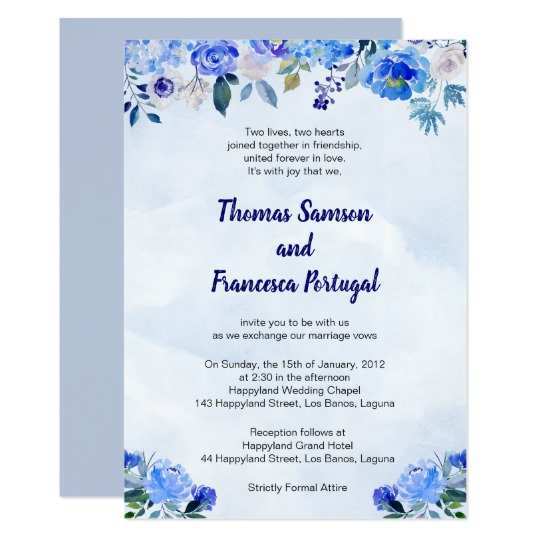 55 Creative Watercolor Floral Wedding Invitation Template Maker with Watercolor Floral Wedding Invitation Template