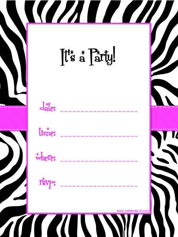 55 Customize Our Free Birthday Party Invitation Template Black And White Formating for Birthday Party Invitation Template Black And White