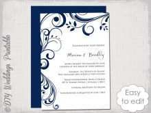 55 Format Wedding Invitation Template Blue PSD File by Wedding Invitation Template Blue