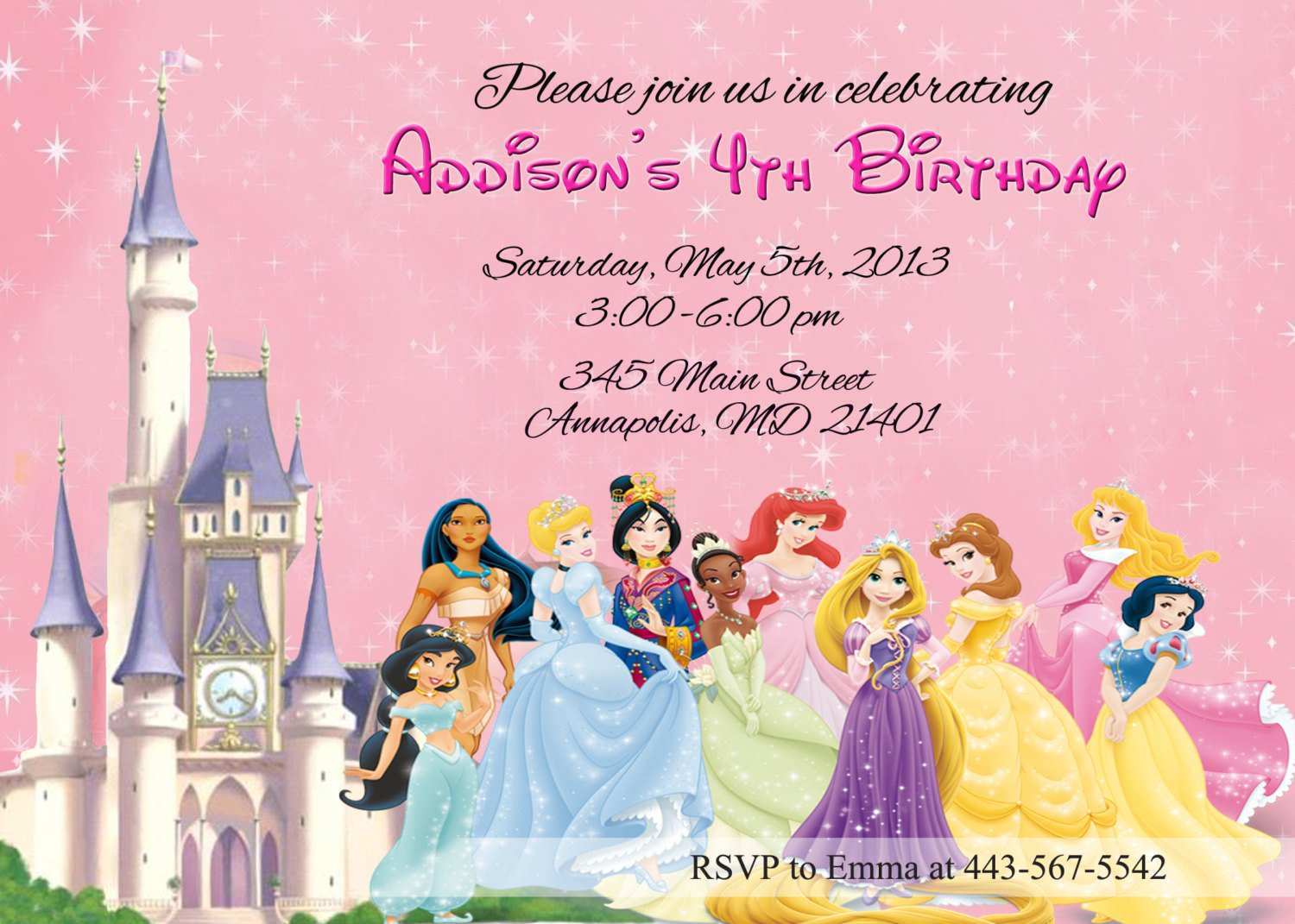 Princess Birthday Invitation Template from legaldbol.com