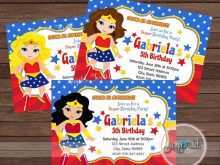 55 Standard Wonder Woman Party Invitation Template Maker for Wonder Woman Party Invitation Template