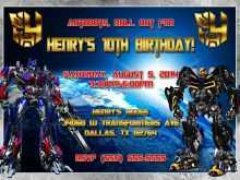 55 Visiting Transformers Birthday Invitation Template For Free with Transformers Birthday Invitation Template
