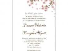 56 Adding Wedding Invitation Template Cherry Blossom in Word by Wedding Invitation Template Cherry Blossom