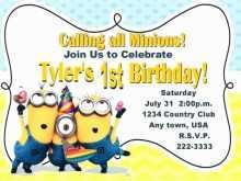 56 Creative Minions Birthday Invitation Template Layouts by Minions Birthday Invitation Template