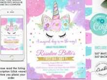 56 Customize Our Free Unicorn 1St Birthday Invitation Template in Photoshop by Unicorn 1St Birthday Invitation Template