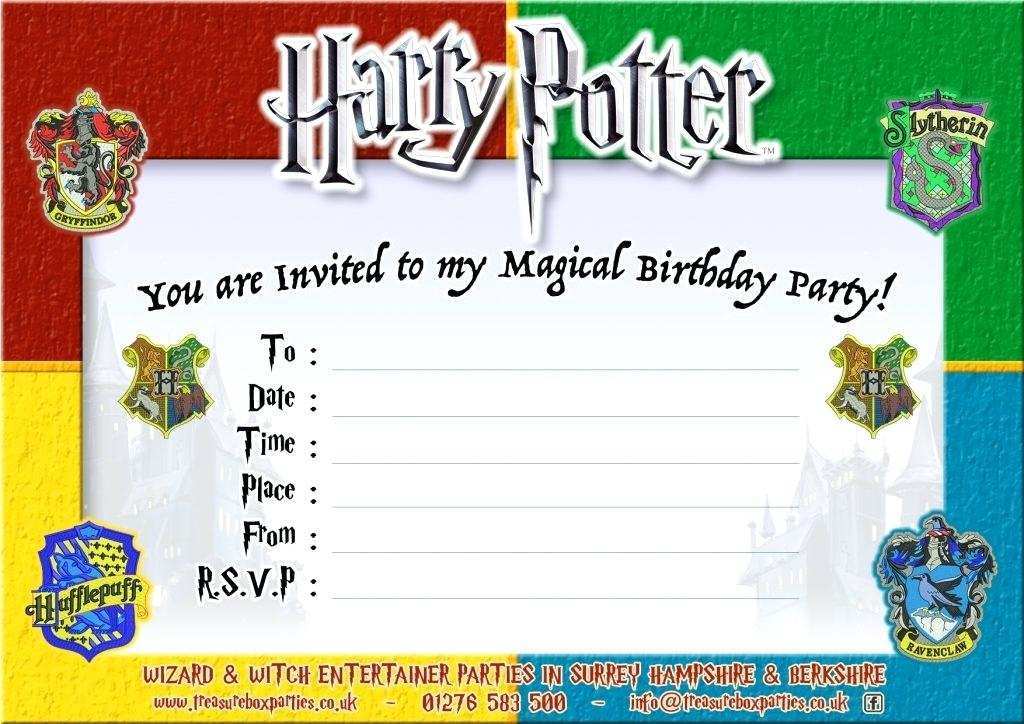 56 Format Free Harry Potter Birthday Invitation Template Photo by Free Harry Potter Birthday Invitation Template