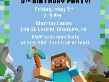 56 Free Printable Minecraft Birthday Invitation Template Maker with Minecraft Birthday Invitation Template