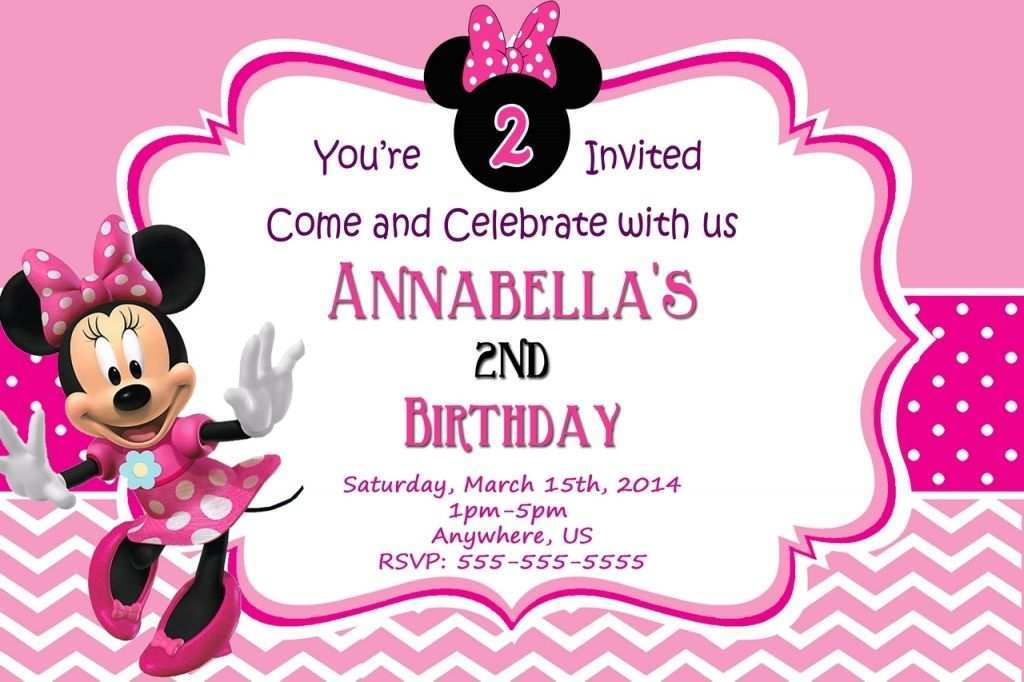 56 The Best Minnie Mouse Party Invitation Template Download with Minnie Mouse Party Invitation Template