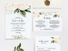 Wedding Invitation Template Watercolor