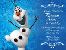 57 Best Olaf Birthday Invitation Template For Free with Olaf Birthday Invitation Template