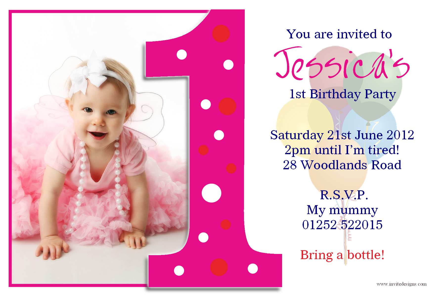 22 Customize 22St Birthday Invitation Template Online Download for In First Birthday Invitation Card Template