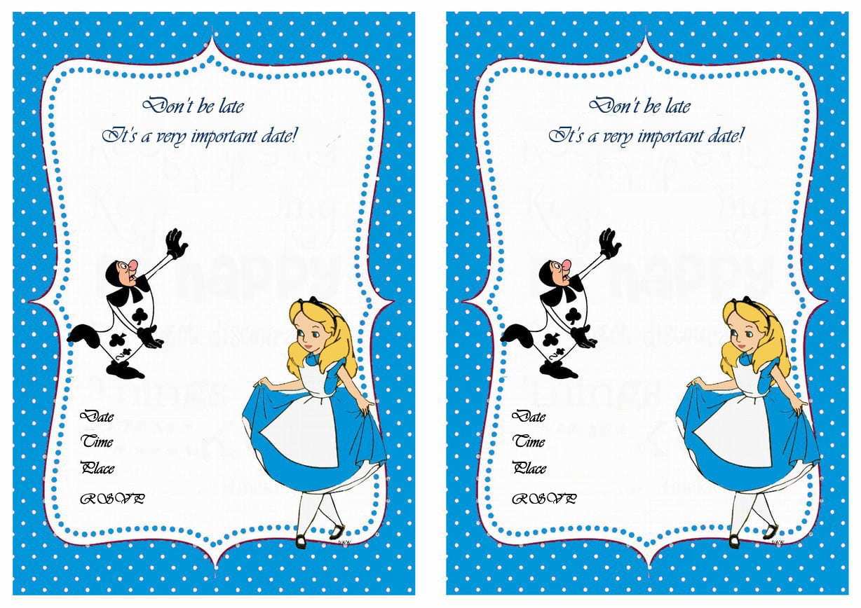 57 Format Blank Alice In Wonderland Invitation Template Layouts for Blank Alice In Wonderland Invitation Template