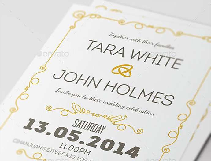 57 Format Simple Wedding Invitation Template For Free for Simple Wedding Invitation Template