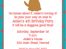 57 Standard Dog Party Invitation Template in Word for Dog Party Invitation Template