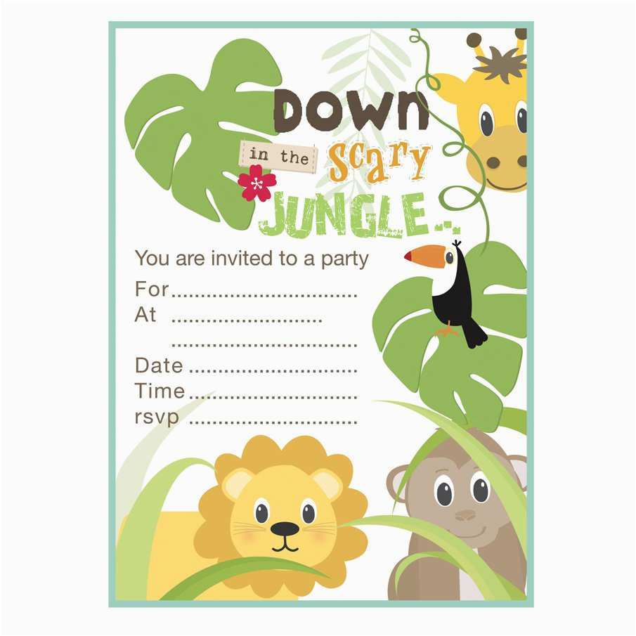 57 Standard Jungle Party Invitation Template Templates With Jungle Party Invitation Template Cards Design Templates