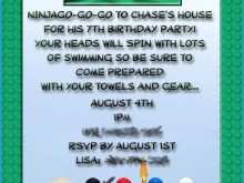 57 The Best Ninjago Party Invitation Template Free Formating for Ninjago Party Invitation Template Free
