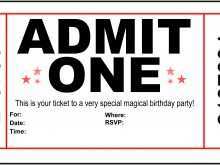 57 Visiting Ticket Birthday Invitation Template With Stunning Design for Ticket Birthday Invitation Template