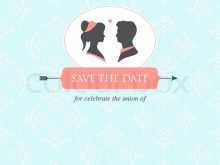Wedding Invitation Linked Rings Pop Up Card Template