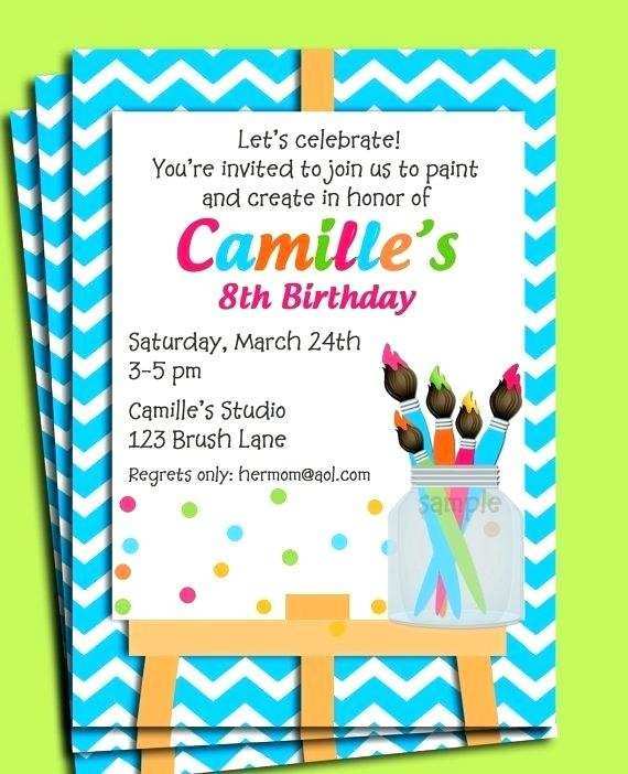 58 Blank Paint Party Invitation Template Free for Ms Word with Paint Party Invitation Template Free