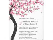 58 Blank Wedding Invitation Template Cherry Blossom Formating by Wedding Invitation Template Cherry Blossom