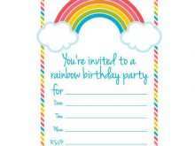 58 Create Rainbow Birthday Invitation Template With Stunning Design with Rainbow Birthday Invitation Template