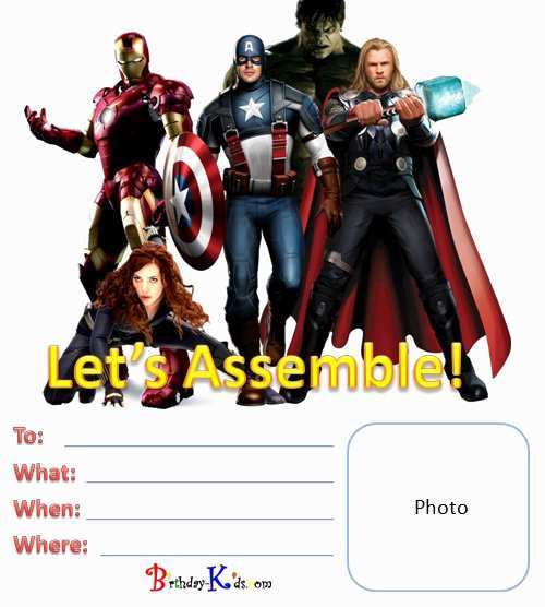 58 Free Printable Avengers Birthday Invitation Template Now by Avengers Birthday Invitation Template