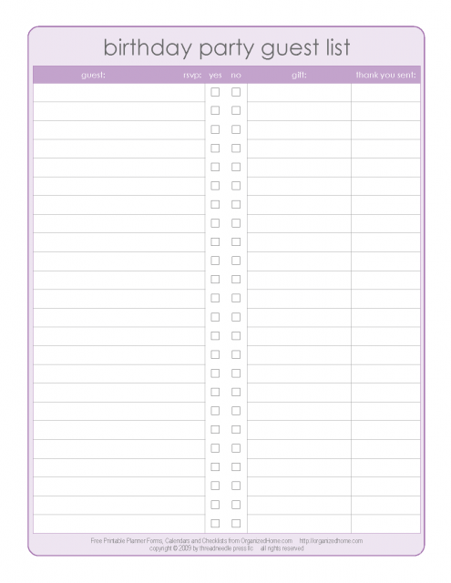 58 How To Create Party Invitation List Template Formating for Party Invitation List Template