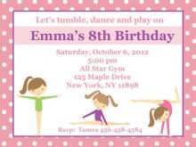 58 Report Birthday Party Invitation Template Gymnastics Formating for Birthday Party Invitation Template Gymnastics