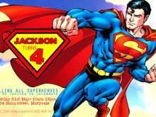 58 Standard Superman Birthday Invitation Template For Free with Superman Birthday Invitation Template