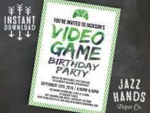 59 Adding Video Game Party Invitation Template Formating for Video Game Party Invitation Template